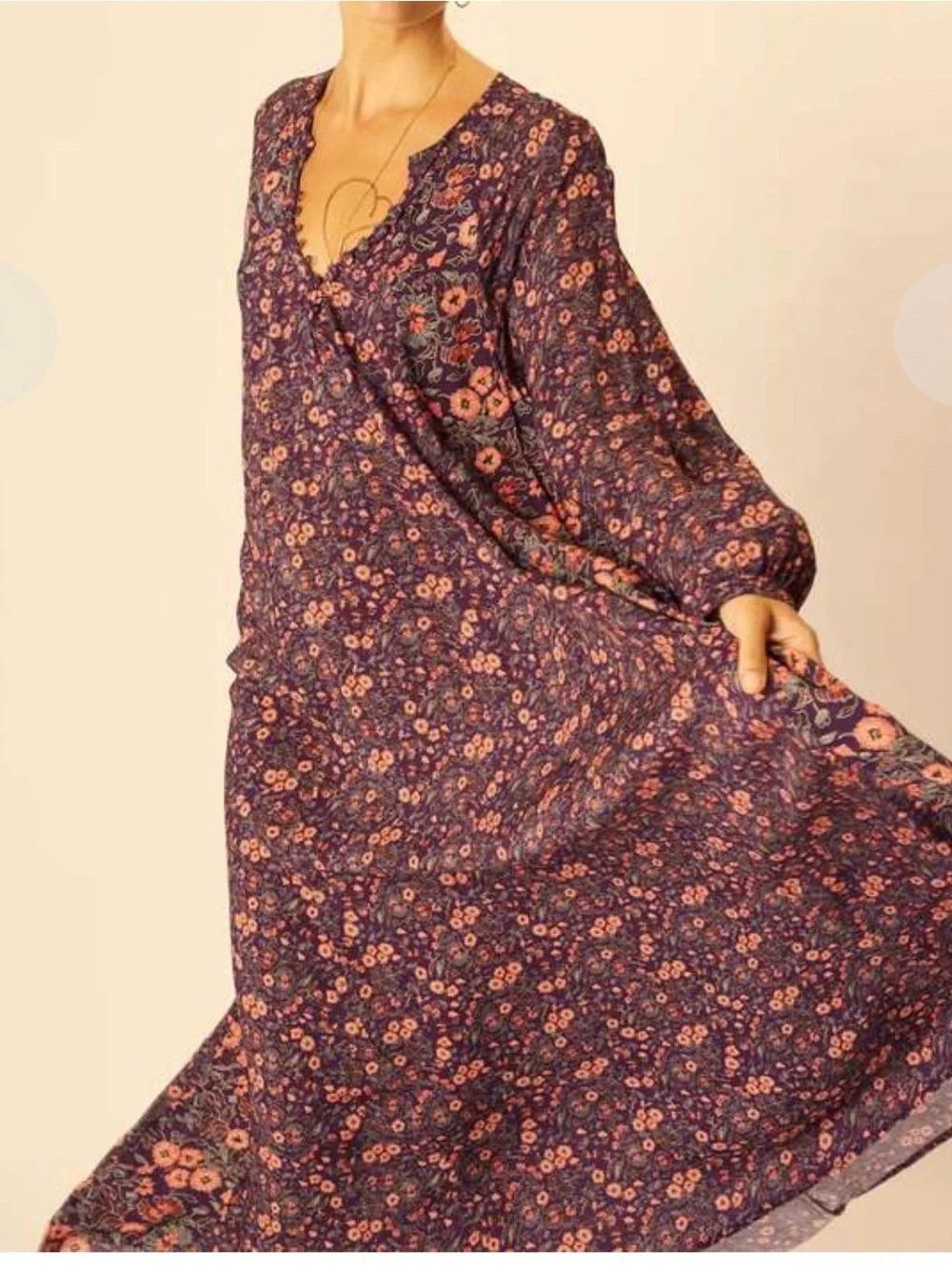 Natalie Martin Fiore Maxi Aubergine Floral S - Picture 3 of 10